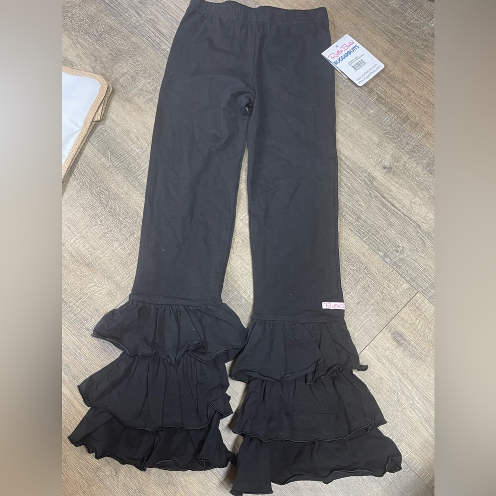 Ruffle butts black ruffle pants